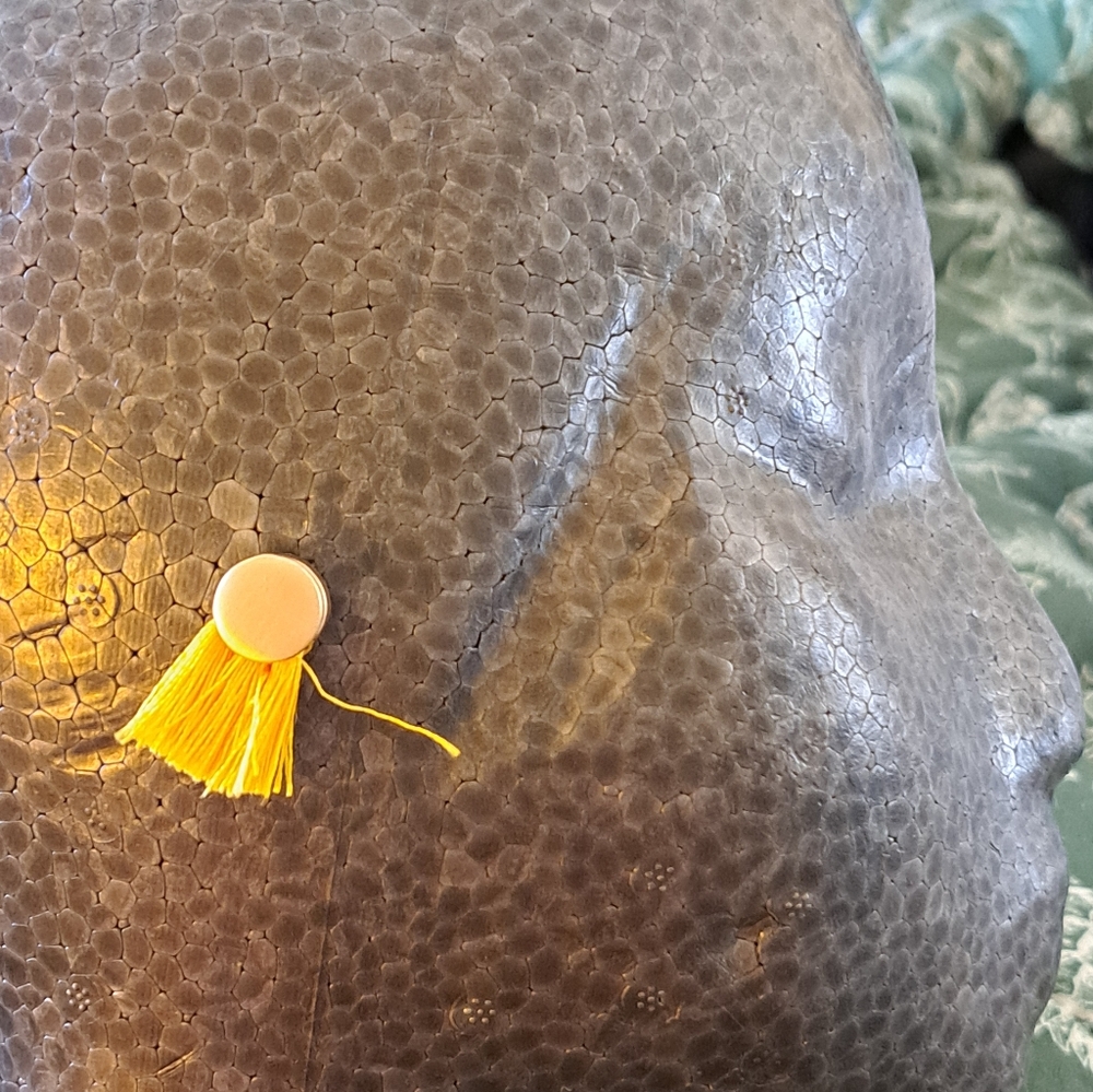 New Taramanda Gold and Yellow Tassel Earrings